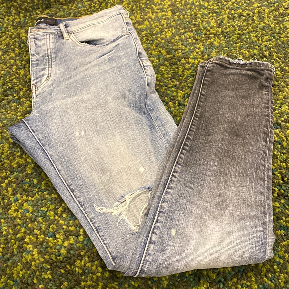 Purple denim pants (worn)